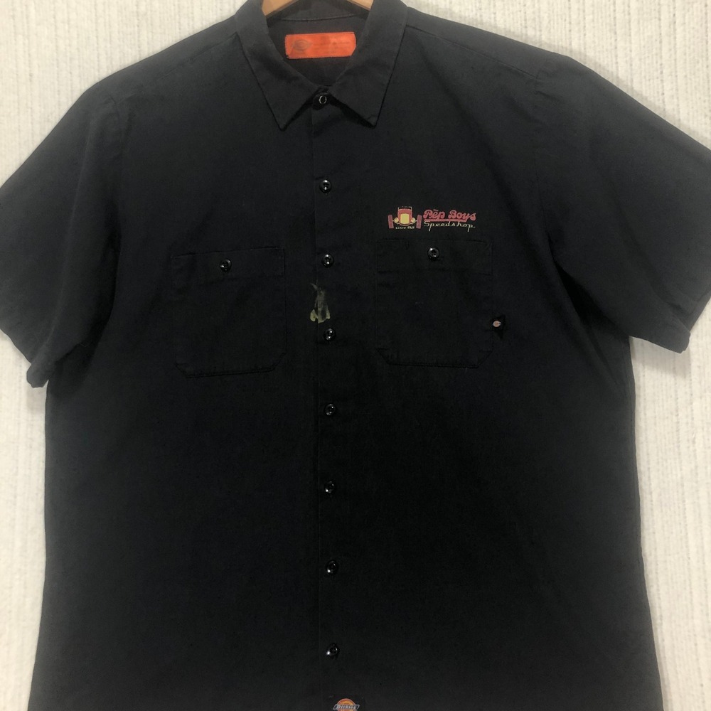 Dickies Pep Boys Speedshop Work Shirt Black York PA Coast to Coast Size XXL